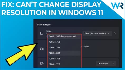windows 11 cannot change display resolution
