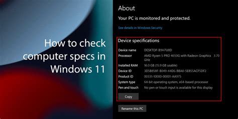 windows 11 check specs