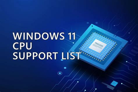 windows 11 processor requirements list intel