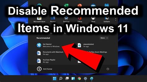 windows 11 recommended settings menu