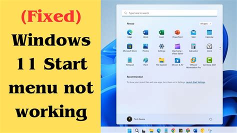 windows 11 start menu not working powershell