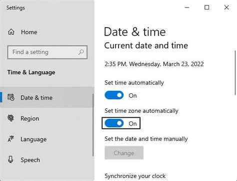 Windows 7 Automatically Set Time