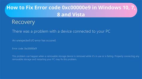 windows 7 error code 0xc00000e9