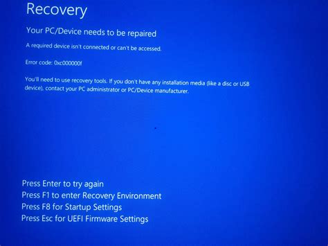 windows 8 error code 0xc00000f