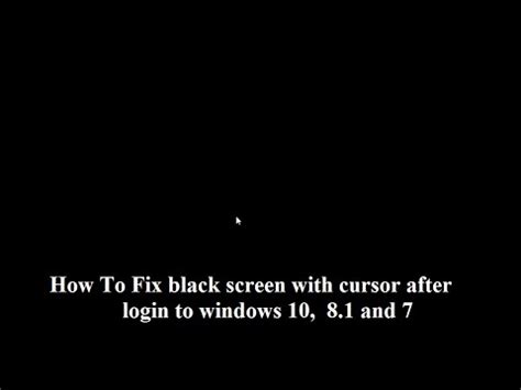 Windows 8.1 Black Screen With Cursor After Update