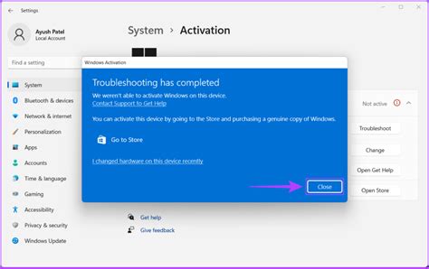 Windows Activation Key Error