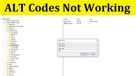 Windows Alt Codes Not Working