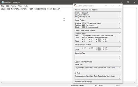 Windows Autohotkey Window Spy
