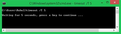 windows batch script wait 10 seconds