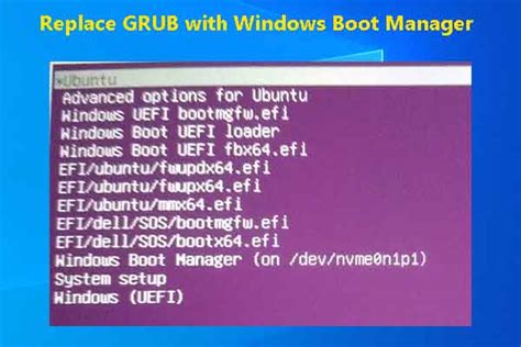 Windows Boot Manager Grub Command