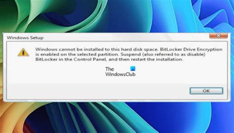 Windows Cannot Be Installed Bitlocker Drive Encryption