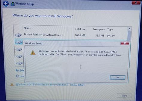 Windows Cannot Be Installed To This Disk Asus