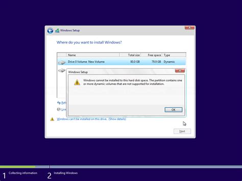 Windows Cannot Be Installed To This Disk Dynamic Volume