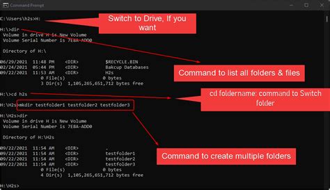 windows cmd commands create directory