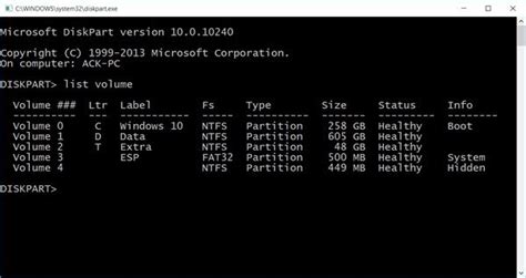 windows cmd commands list drives