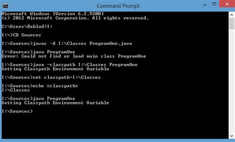 Windows Command Prompt Java Classpath