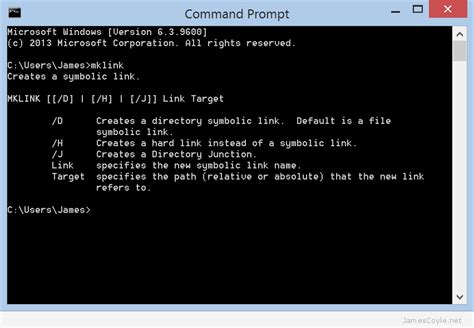 windows command prompt mklink