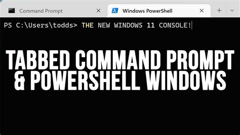 Windows Command Prompt With Tabs