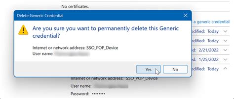 Windows Credential Manager Delete Password