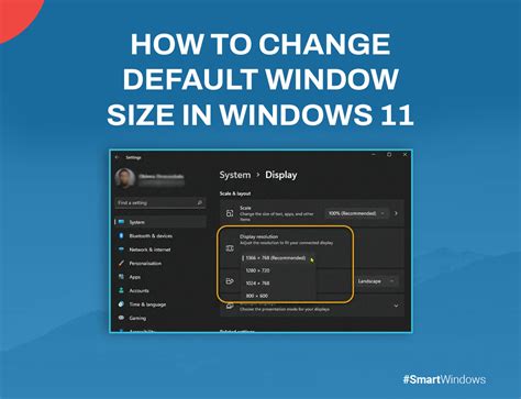 windows default window size and position