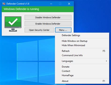 windows defender control v1.6