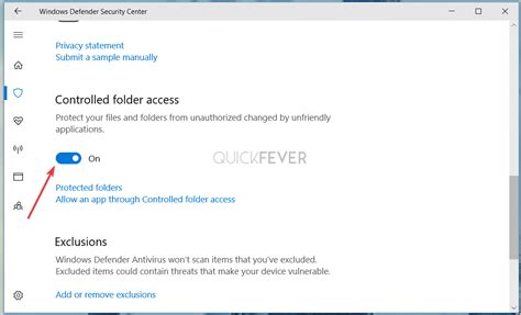 Windows Defender Controlled Folder Access
