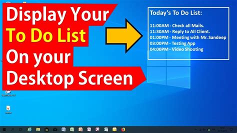 Windows Desktop Todo List Widget