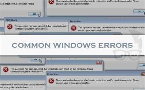 windows error codes and solutions