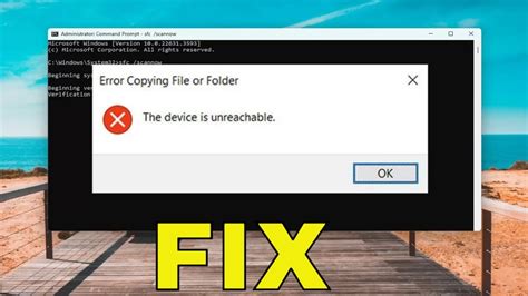 Windows Error Device Is Unreachable