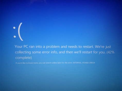 Windows Error Internal Power Error
