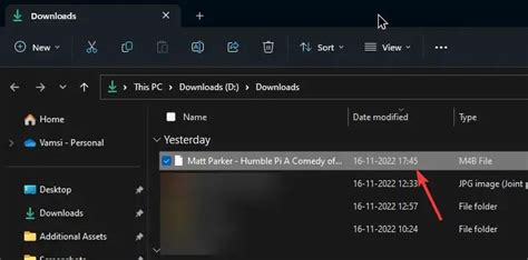 Windows File Explorer Date Modified