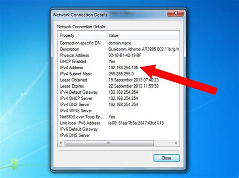 windows find ip address of network computer