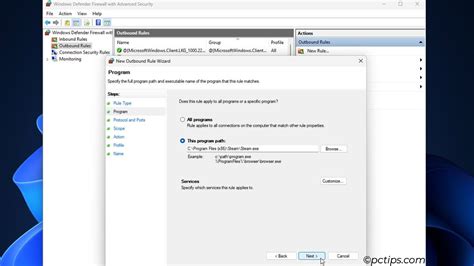 Windows Firewall Rule Program Path Wildcard