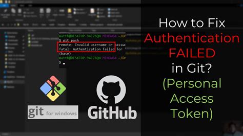 Windows Git Fatal Authentication Failed For