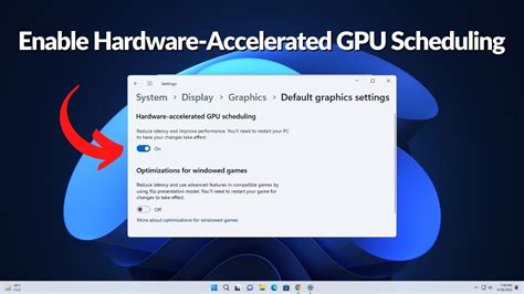 Windows Hardware Accelerated Gpu Scheduling On Or Off