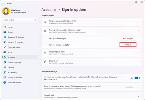 Windows Hello Authentication Methods