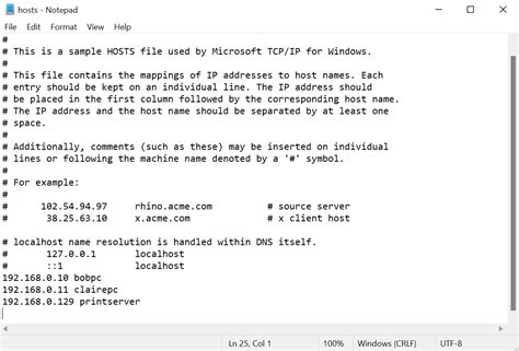 Windows Hosts File Duplicate Entries