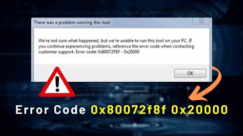 Windows Installation Media Error Code 0X80072F8F - 0X20000
