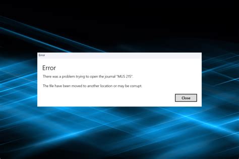 Windows Journal Cannot Open