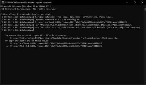 Windows Jupyter Notebook Command Not Found