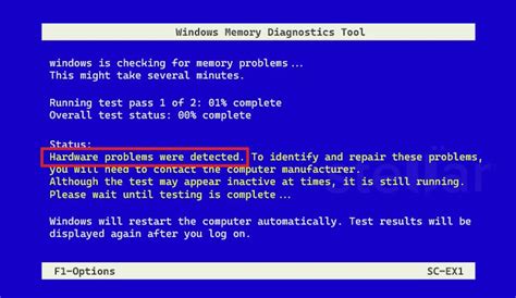 Windows Memory Diagnostic Reports Hardware Error