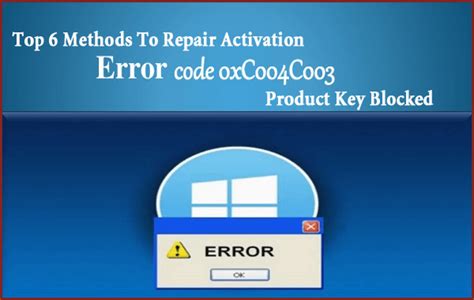 windows not activated error code 0xc004c003