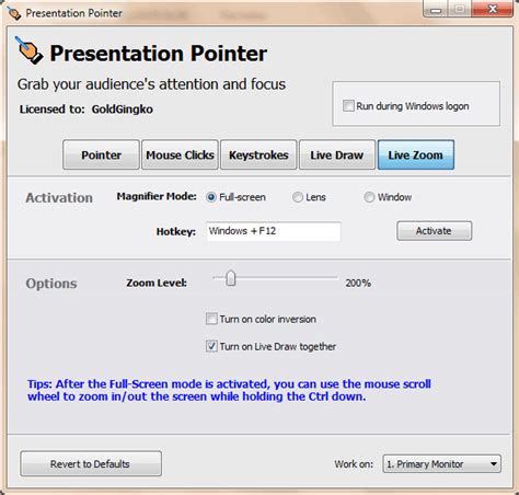 Windows Presentation Pointer