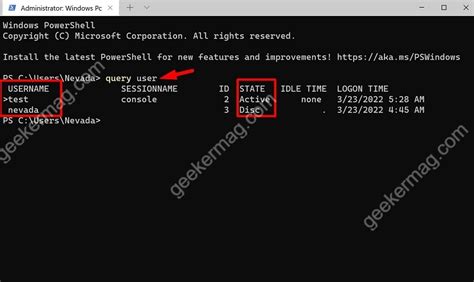 Windows Query User Api