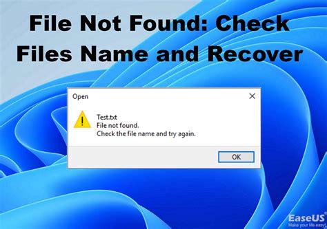 Windows Recovery Image File Not Found