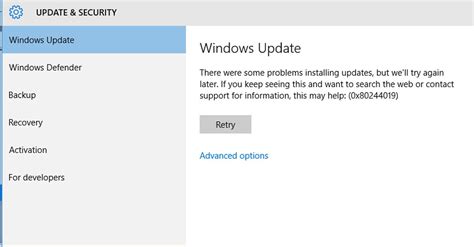 windows server 2016 cannot update