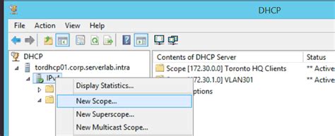 windows server dhcp bind scope to interface