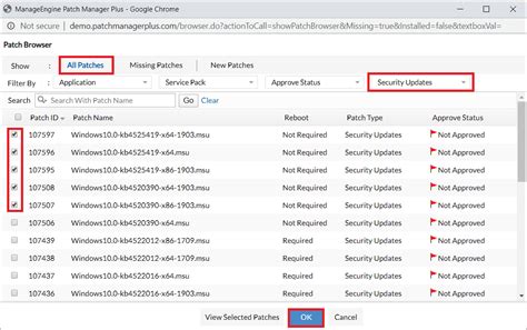 windows server security updates list