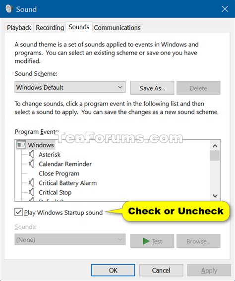 Windows Start Error Sound