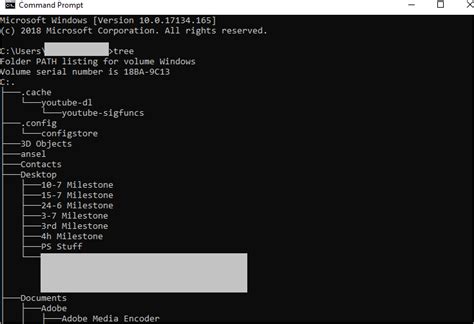 windows tree command file size